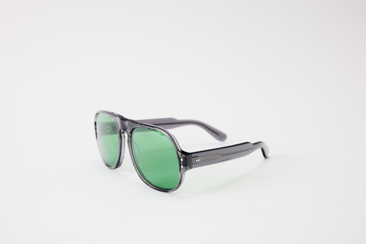 NEW YORK EYERISH, Belfasts, Grey Frames with Green Lenses