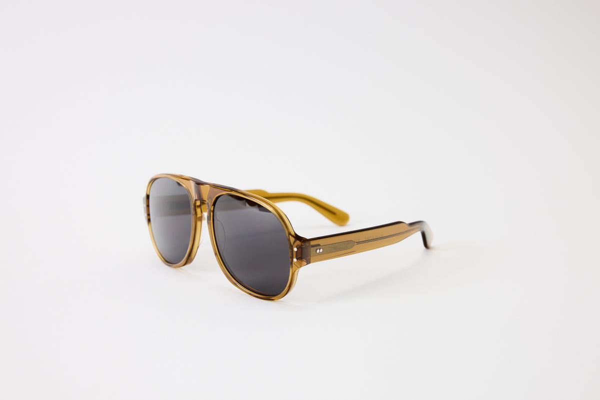 NEW YORK EYERISH, Belfasts, Caramel Frames with Grey Lenses
