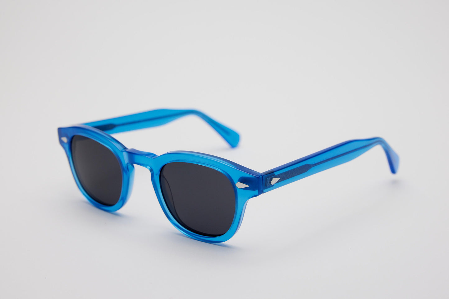 Small - NEW YORK EYERISH, Causeway. Blue Frame with Grey Lenses