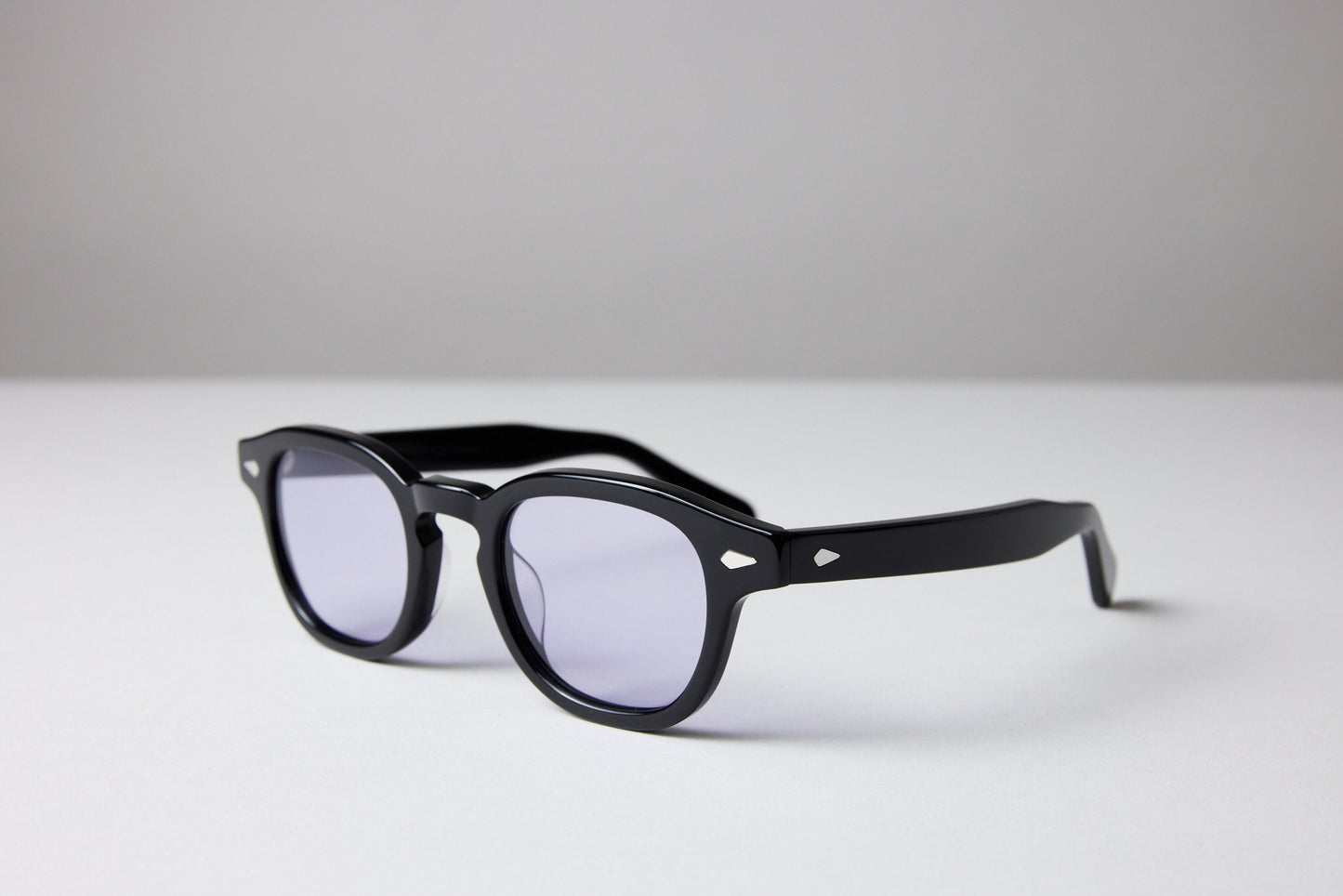 Large - NEW YORK EYERISH, Causeway. Black Frame with Lavender Lenses