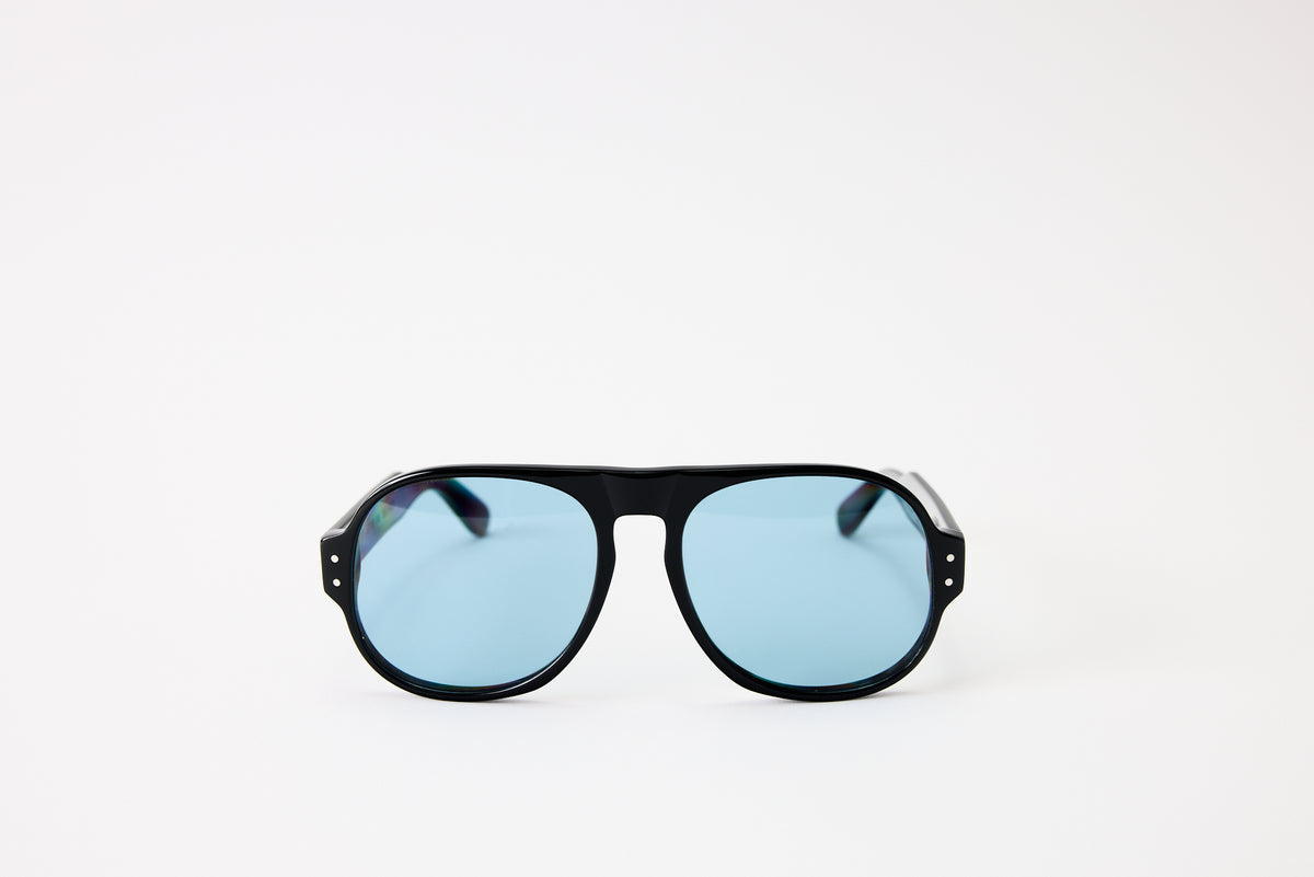 NEW YORK EYERISH, Belfasts, Black frame with Blue lenses