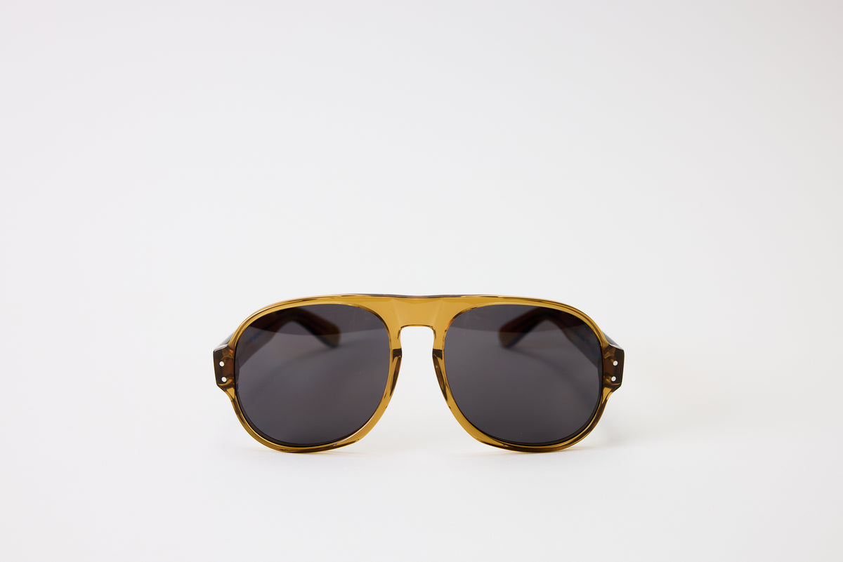 NEW YORK EYERISH, Belfasts, Caramel Frames with Grey Lenses