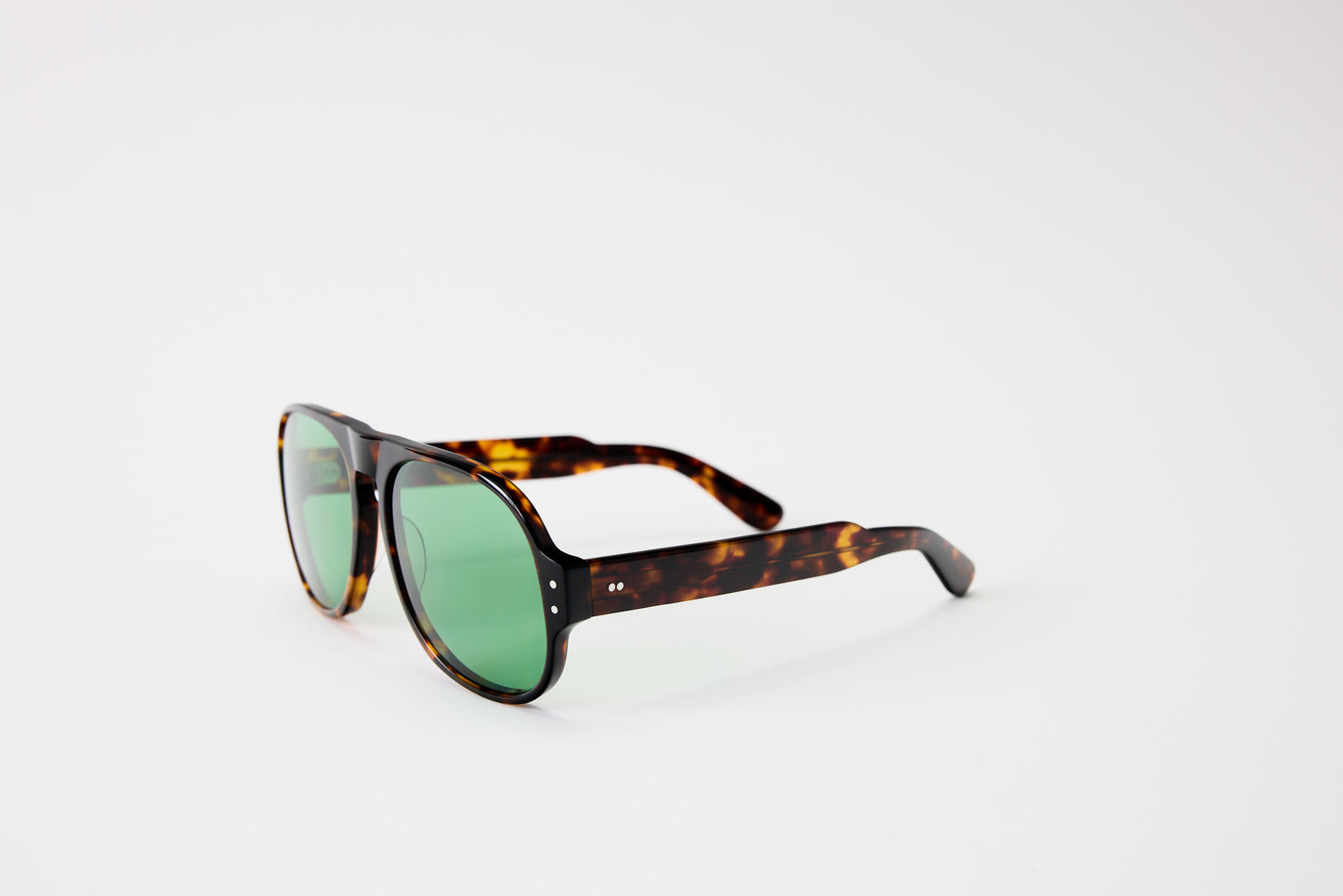 NEW YORK EYERISH, Belfasts, Dark Tortoise with Green Lenses