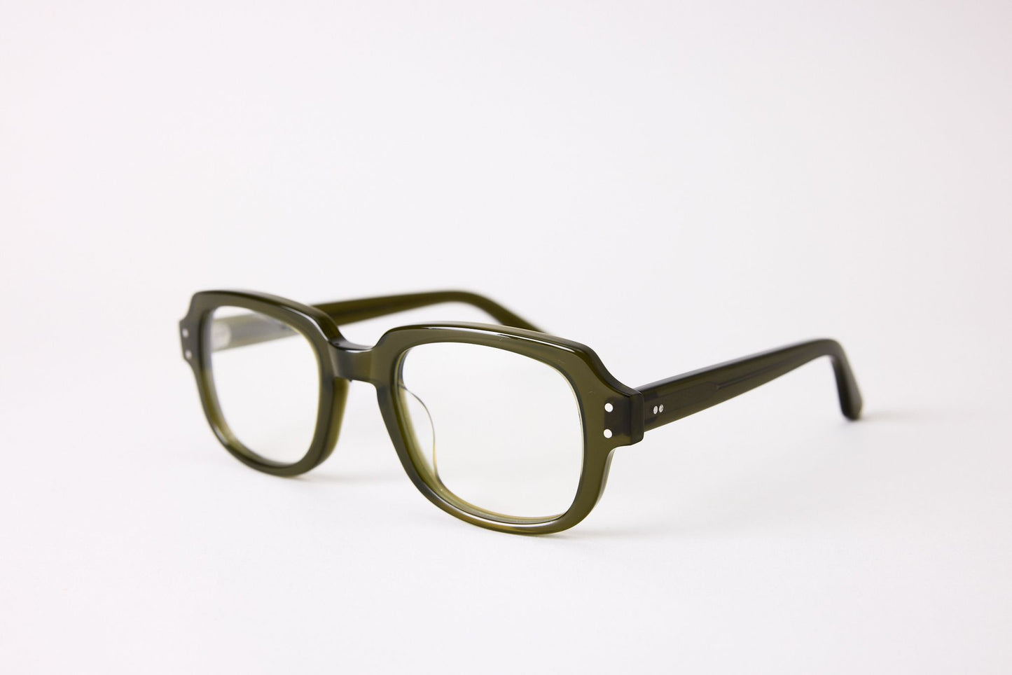 Small - NEW YORK EYERISH, "The Downings." Rx Prescription Lenses with Olive Green Frames