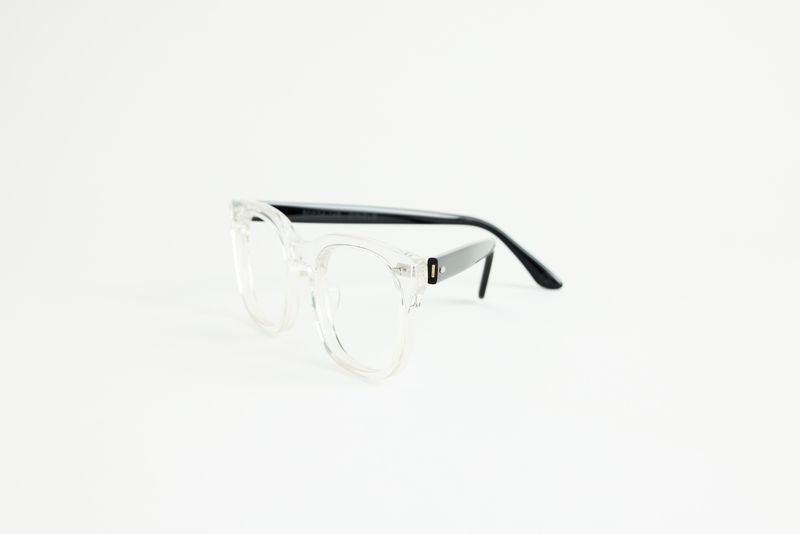 NEW YORK EYERISH, Dingle. Rx Prescription Lenses with Clear with Black Temple Frames