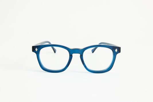 NEW YORK EYERISH, Castlerock. Rx Prescription Lenses with Blue Frames