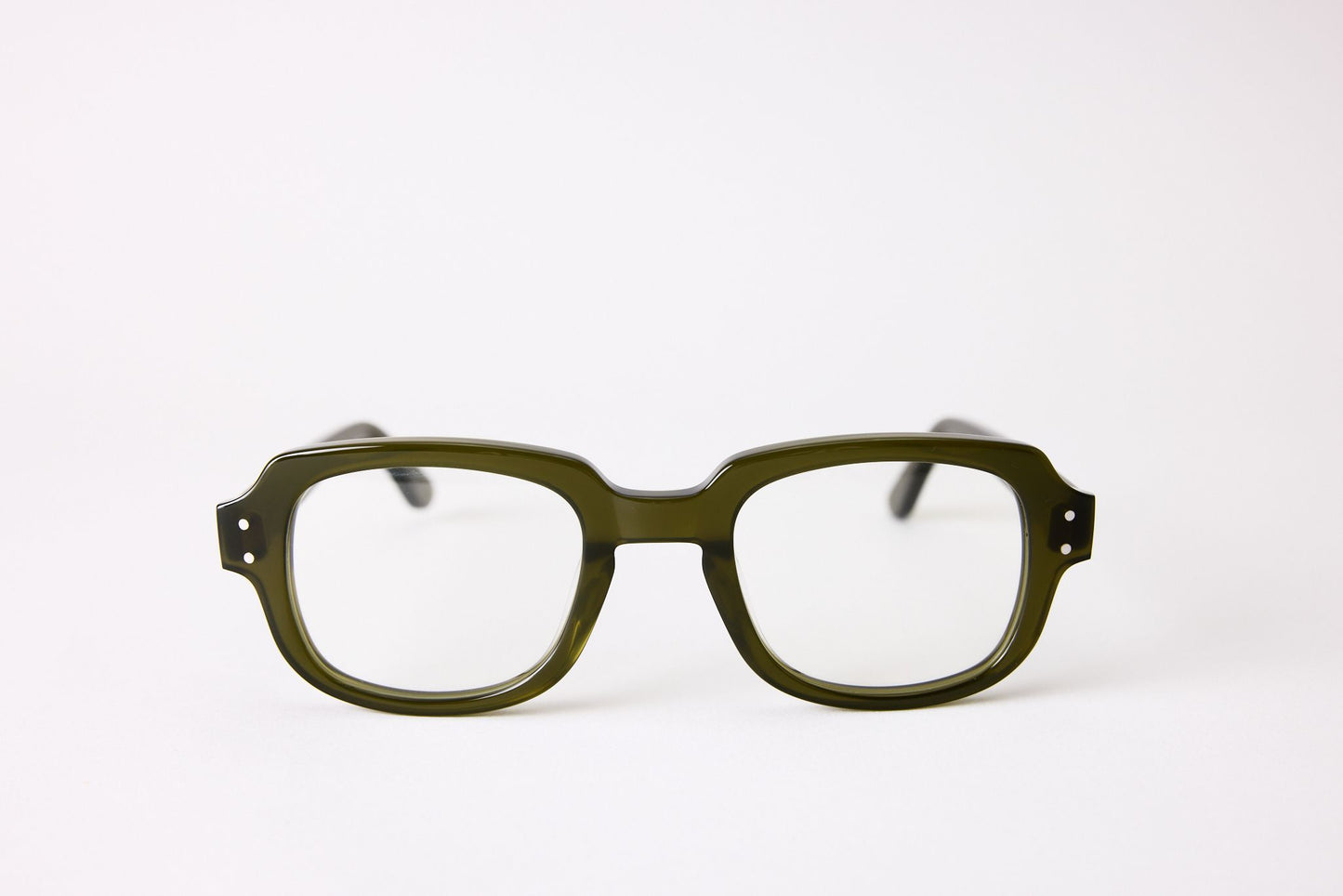 Small - NEW YORK EYERISH, "The Downings." Rx Prescription Lenses with Olive Green Frames