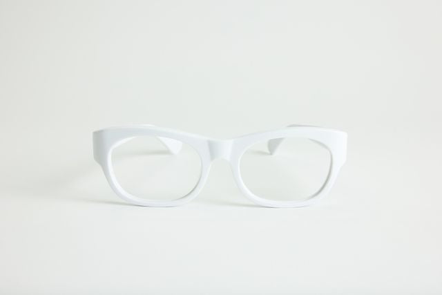 NEW YORK EYERISH, Westports. Rx Prescription Lenses with Ice White Frames