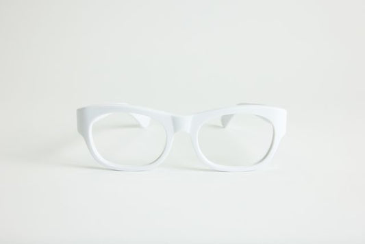 NEW YORK EYERISH, Westports. Rx Prescription Lenses with Ice White Frames