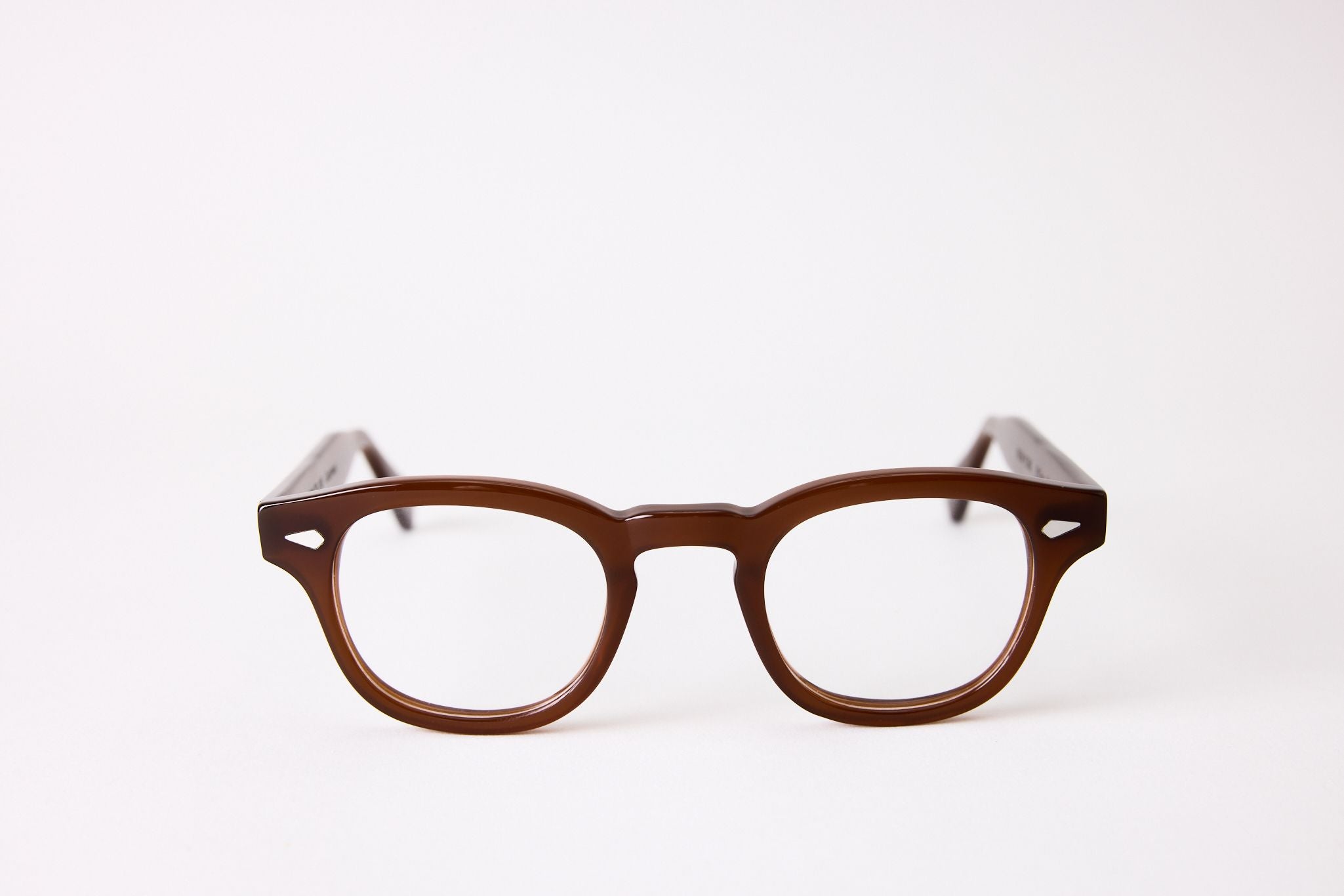 Small - NEW YORK EYERISH, Causeway. Rx Prescription Lenses with Brown