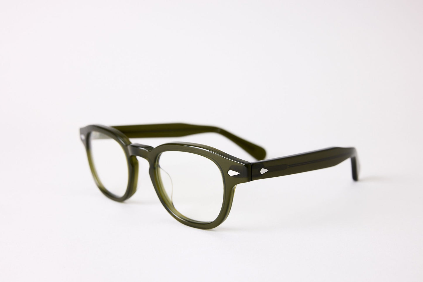 Large - NEW YORK EYERISH, Causeway. Rx Prescription Lenses with Olive Green Frames