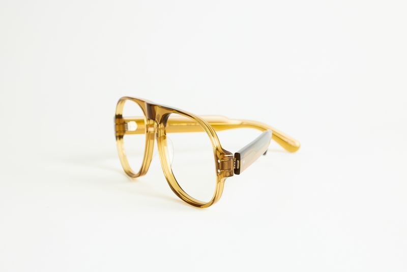 NEW YORK EYERISH, Belfasts. Rx Prescription Lenses with Yellow Frames