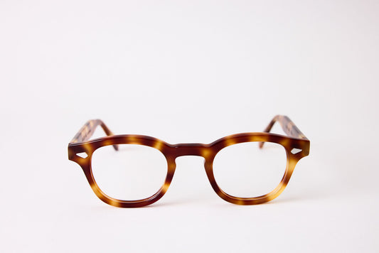 Large - NEW YORK EYERISH, Causeway. Rx Prescription Lenses with Blonde and Red Tortoise Frames