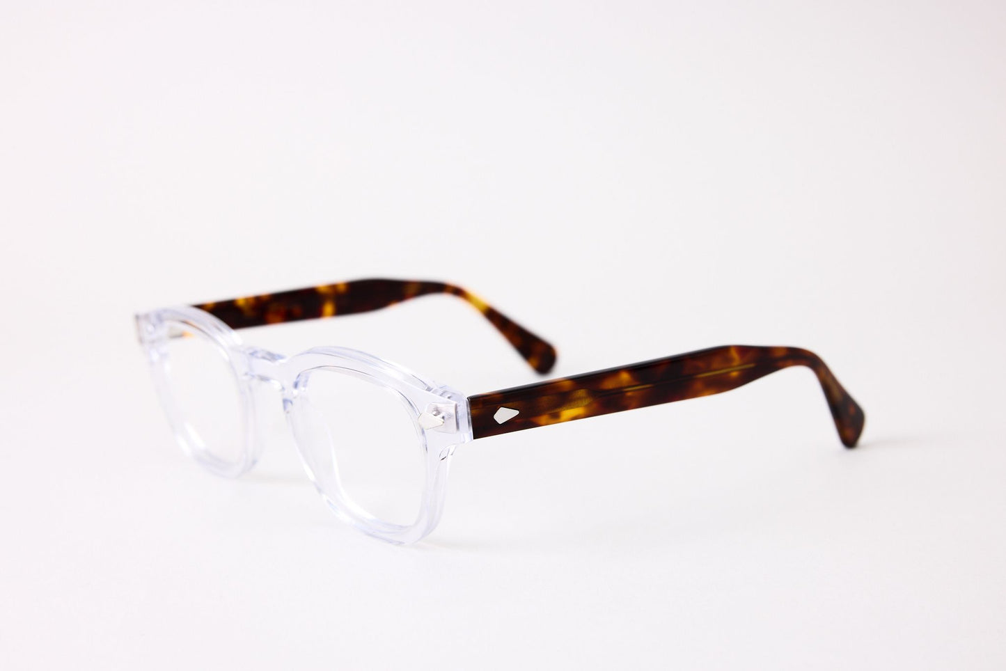 Small - NEW YORK EYERISH, Causeway. Rx Prescription Lenses with Clear Frames and Dark Tortoise Temples