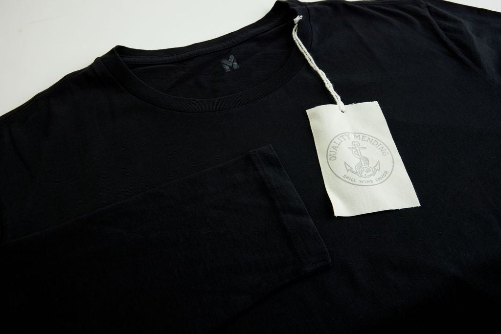 THE QUALITY MENDING CO Black Cotton Long Sleeve Shirt