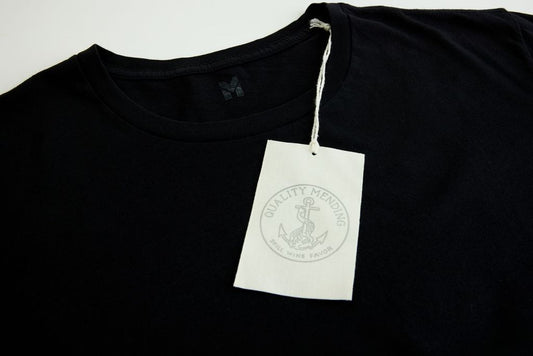 THE QUALITY MENDING CO Black Cotton Tee Shirt