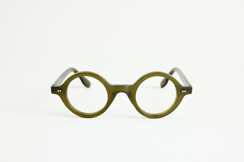 NEW YORK EYERISH, Greystones. Rx Prescription Lenses with Olive Green Frames