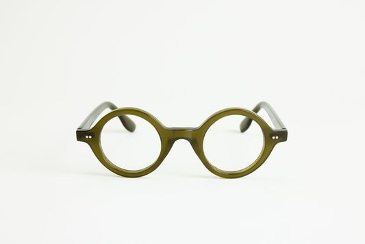 NEW YORK EYERISH, Greystones. Rx Prescription Lenses with Olive Green Frames