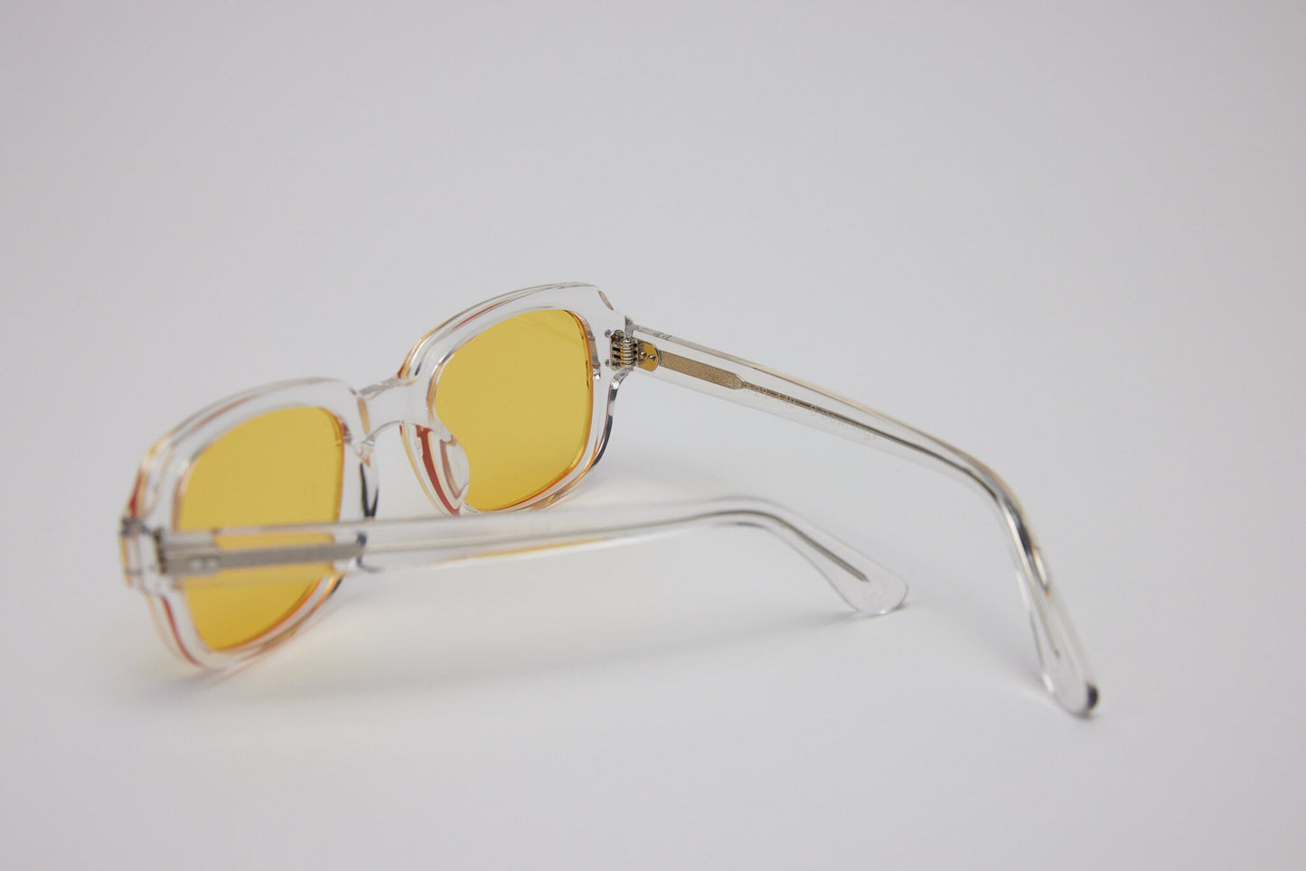 Small - NEW YORK EYERISH, "The Downings." Clear Frame with Yellow Lenses