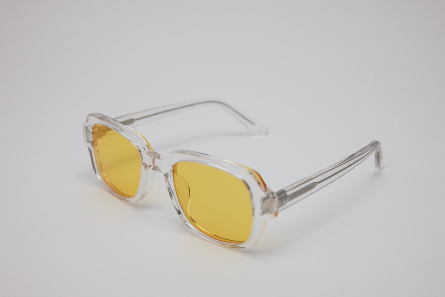 Small - NEW YORK EYERISH, "The Downings." Clear Frame with Yellow Lenses