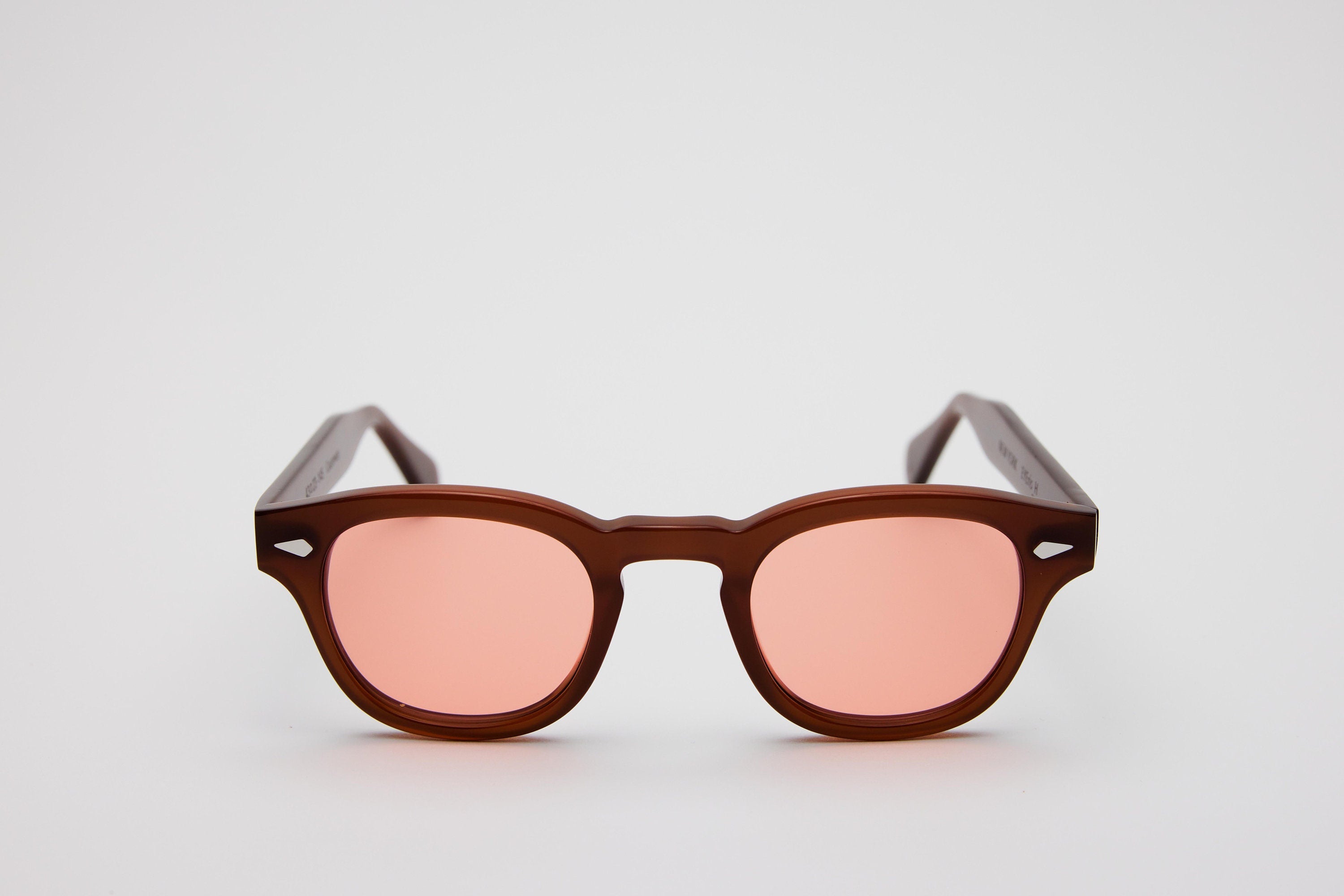 Small - NEW YORK EYERISH, Causeway. Brown Frame with Red Lenses