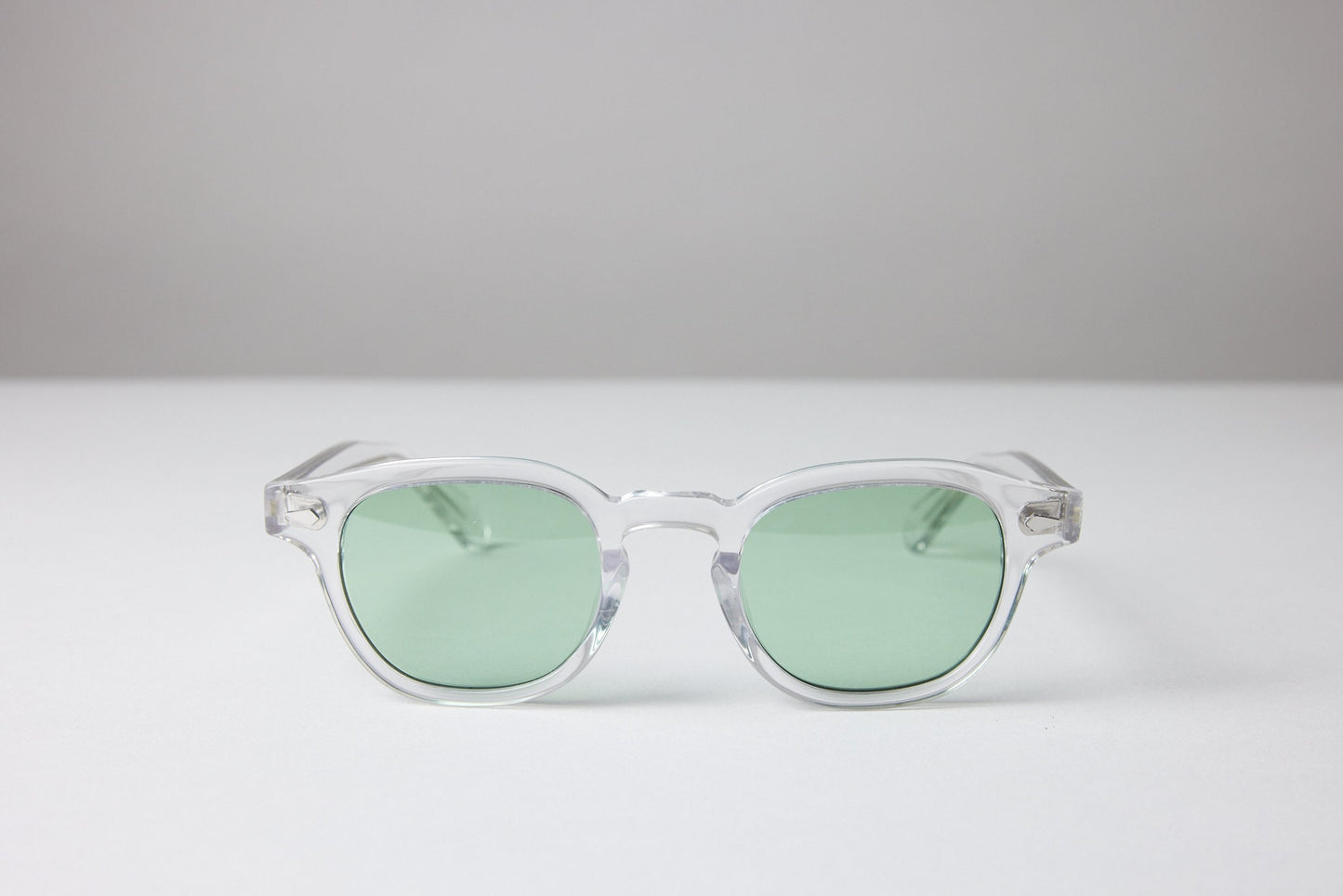 Large - NEW YORK EYERISH, Causeway. Clear Frame with Light Green Lenses