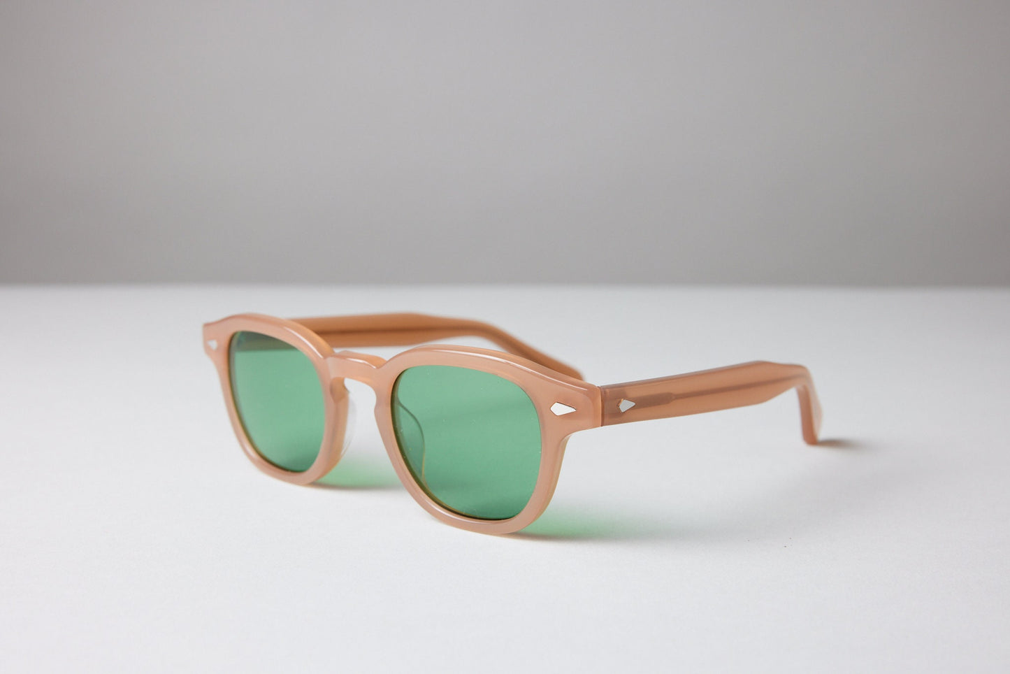 Large - NEW YORK EYERISH, Causeway. Champagne Frame with Racing Green Lenses