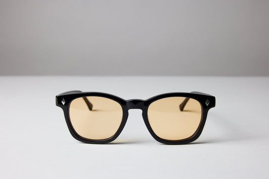 NEW YORK EYERISH, Castlerock. Black Frame with Gold Lenses