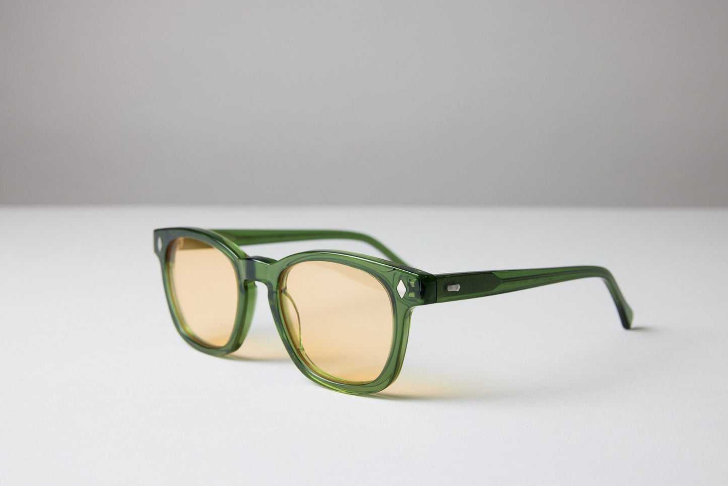 NEW YORK EYERISH, Castlerock. Bottle Green Frame with Orange Lenses